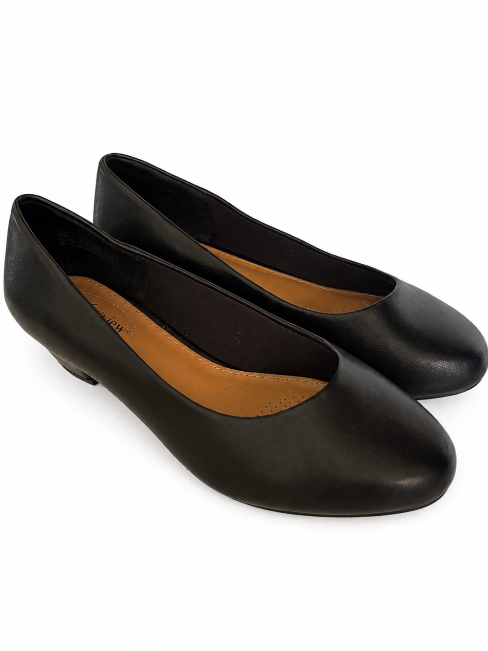 Comfortview Black Dress Heels Women’s Size 9M Low 1” Heel Career Pumps